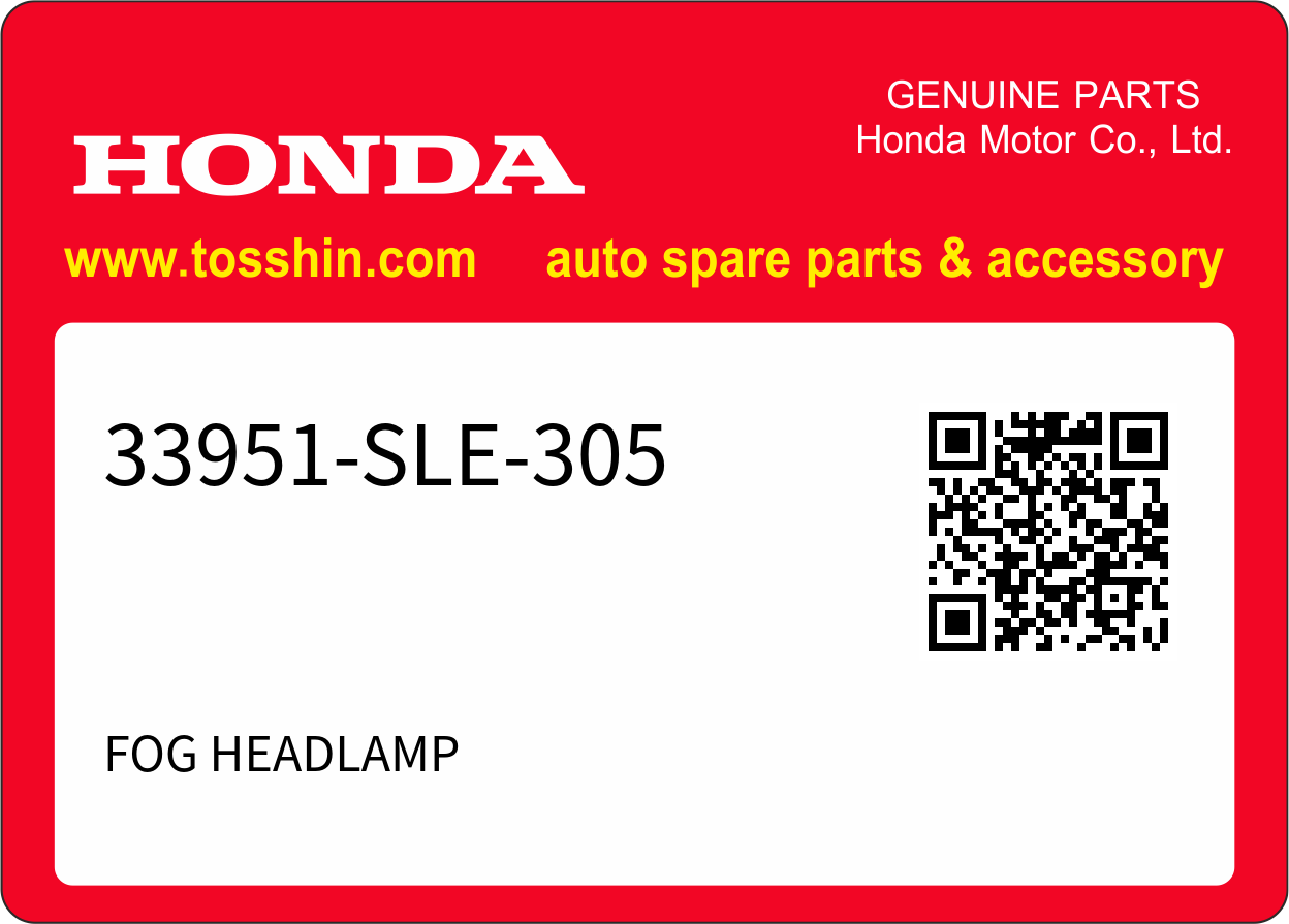 Honda 33951-SLE-305 FOG HEADLAMP