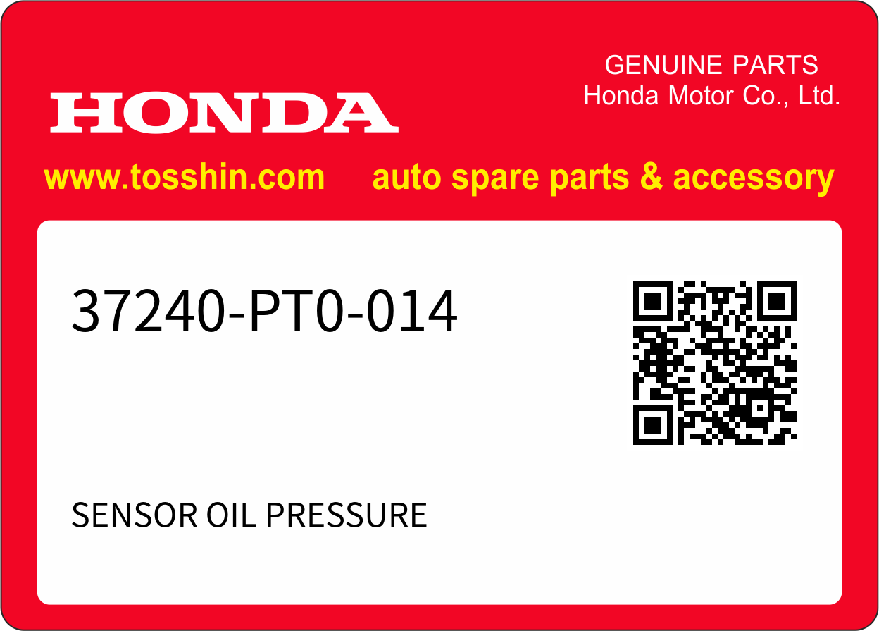 Honda 37240-PT0-014 SENSOR OIL PRESSURE