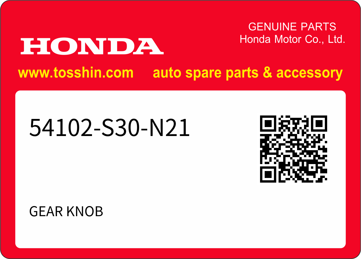 Honda 54102-S30-N21 GEAR KNOB