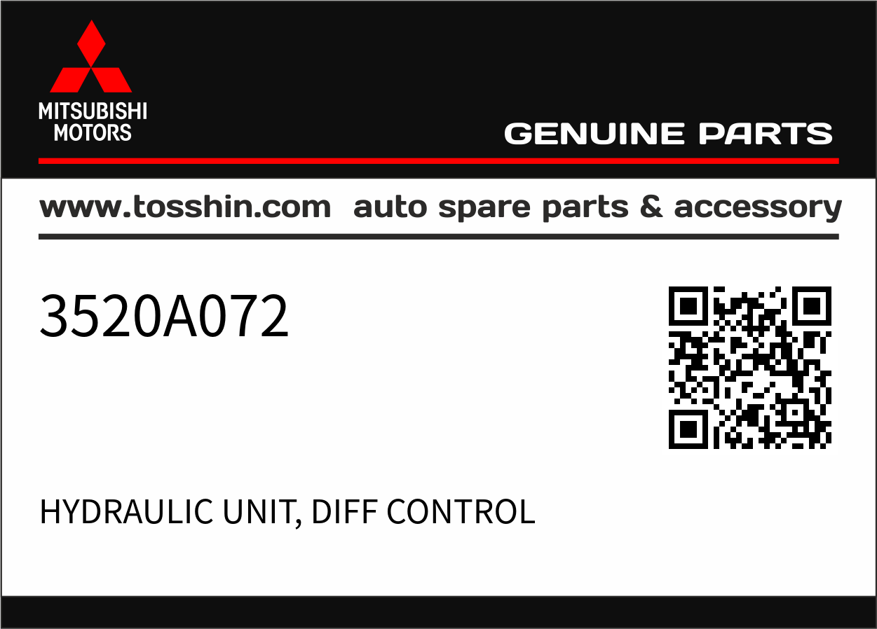 Mitsubishi 3520A072 HYDRAULIC UNIT, DIFF CONTROL