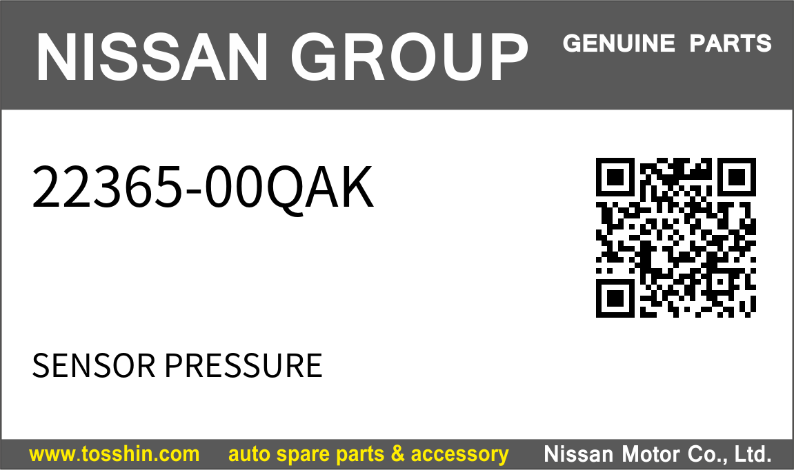 Nissan 22365-00QAK SENSOR PRESSURE